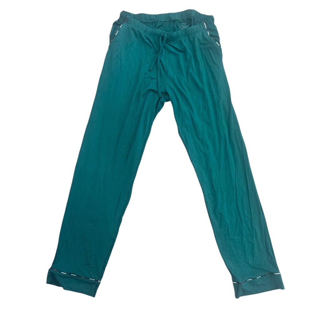 Meundies‎ Modal Pajama Pants Green Tie Waist Size Medium